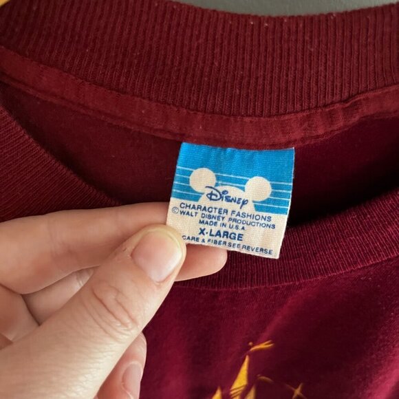 Disney World T-Shirt Walt Maroon Castle Youth XL - Picture 4 of 6